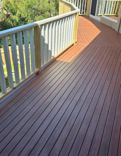 Functional outdoor living area with timber features
